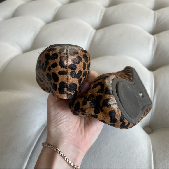 Leopard Mohair pointed toe flats - Picture 2 of 6